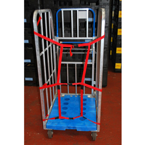 cage mail sided roll plastic delivery parcel cages trolley braking