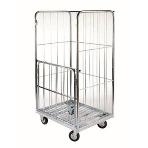 Drop Down Gate Laundry Roll Cage